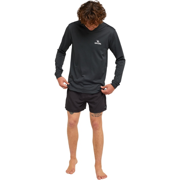 2026 Camiseta De Lycra De Manga Comprida Stack UPF Para Homem Da Rip Curl , Modelo 166MRV - Black Marle
